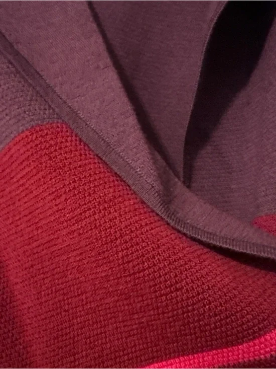 Talbots Burgundy and Hot Pink Striped Open Cardigan - Picture 5 of 5